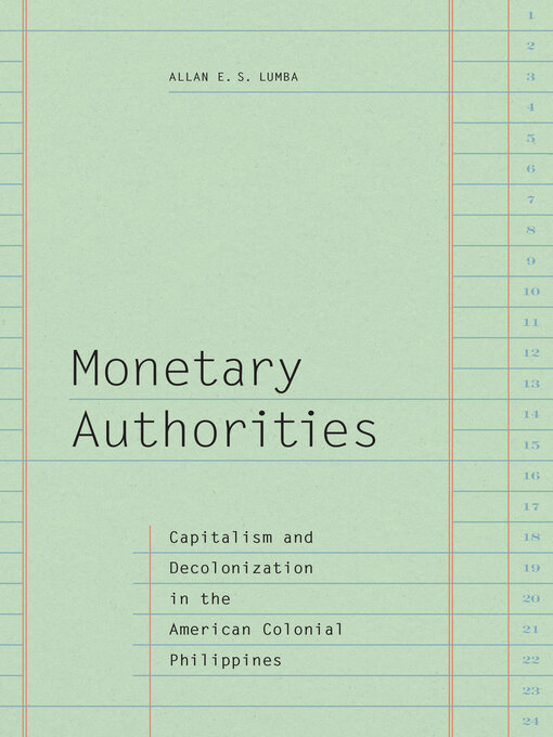 Title details for Monetary Authorities by Allan E. S. Lumba - Wait list